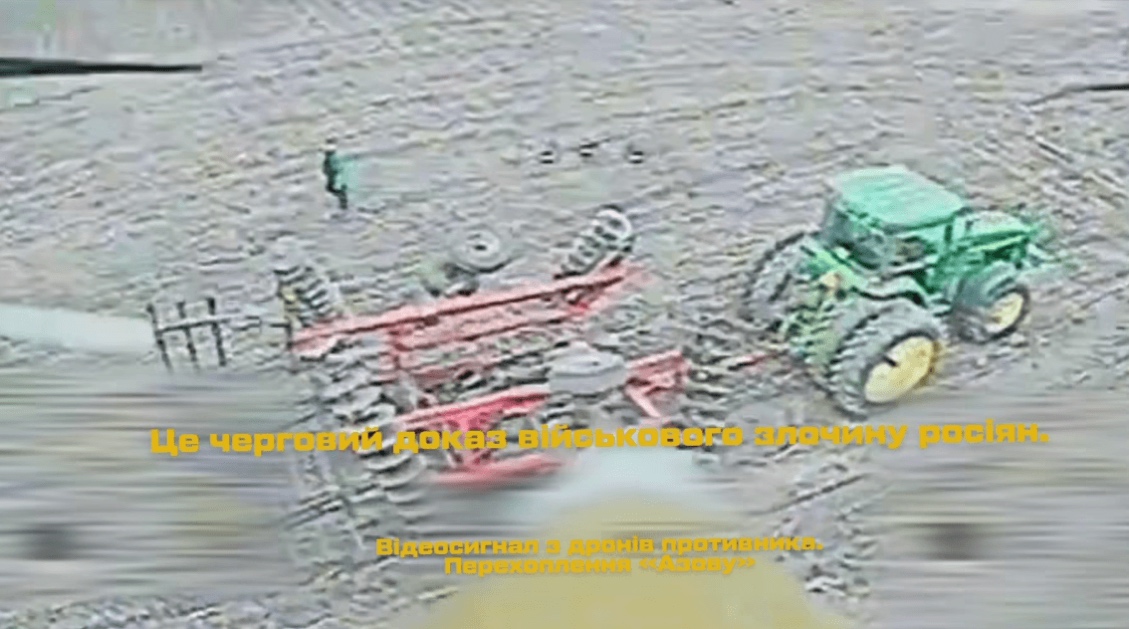 'Russians hunting Ukrainian farmers' in intercepted drone footage, Azov says