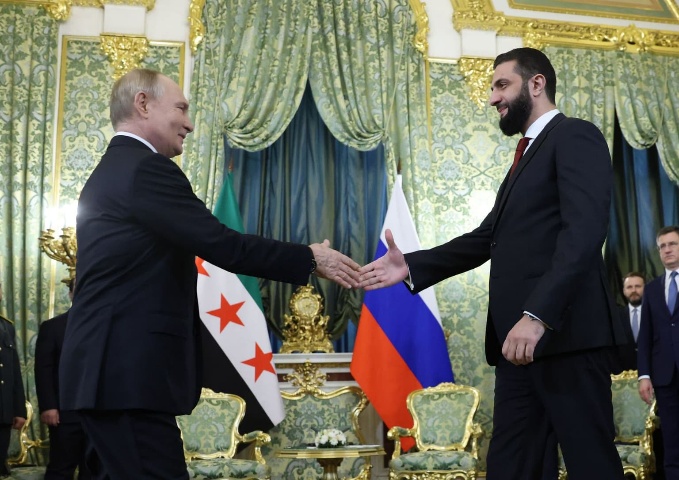 Syria's al-Sharaa meets Putin during his first Russia visit