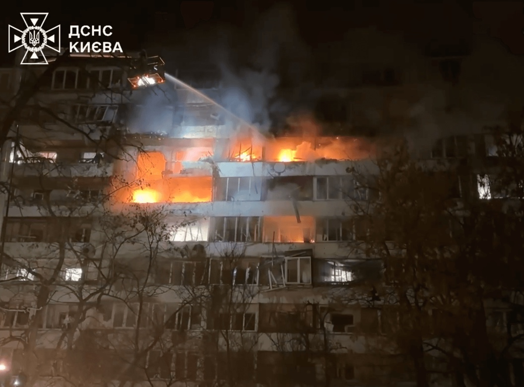 Ukrainian homes burn as Russian missiles hit Kyiv — at least 6 killed, 13 injured in mass attack