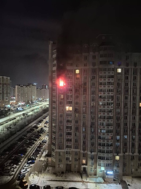 Russia's own air defense missile reportedly hits apartment building in Rostov-on-Don, fire seen at nearby factory