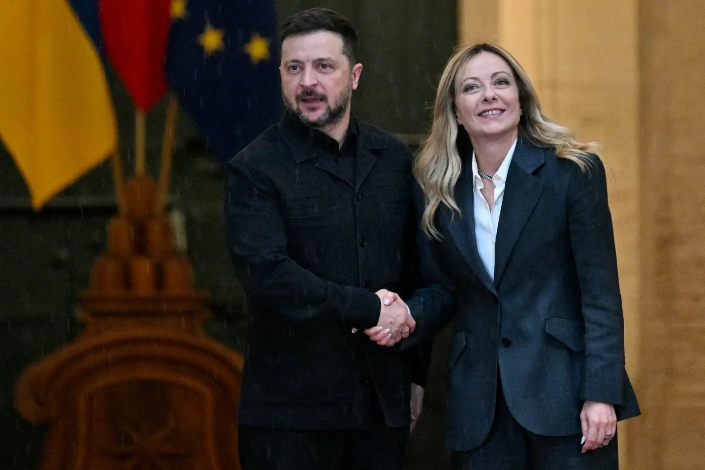 Zelensky meets Meloni, touts upcoming drone deal with Italy