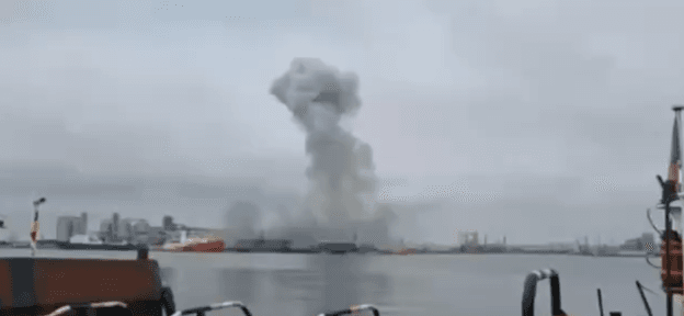 Stray Ukrainian naval drone explodes at Romania's Black Sea port