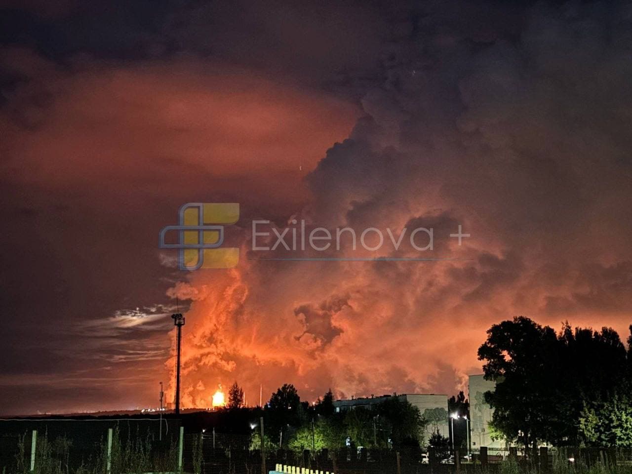 Rubber plant on fire in Russia's Tatarstan, over 1,200 km from Ukrainian border